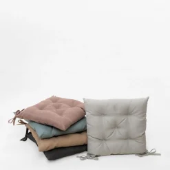 Siedzisko na krzesło jasnoszare SAWANA 38x38 cm