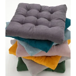 Siedzisko poduszka na krzesło musztardowa SUGAR 40x40 cm