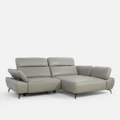 Skórzany narożnik z regulowanym zagłówkiem MONZA prawy