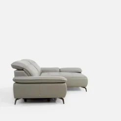 Skórzany narożnik z regulowanym zagłówkiem MONZA prawy