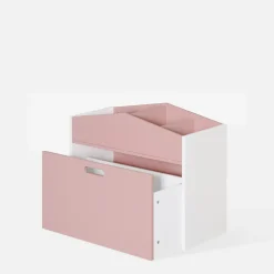 Skrzynia na zabawki FALIANO biało-różowa