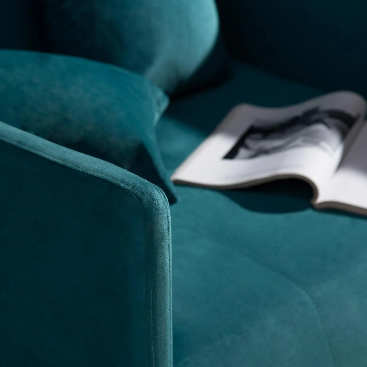 Sofa amerykanka turkusowa 93 cm LEO I