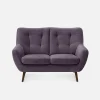 Sofa fioletowa SCANDI 137 cm