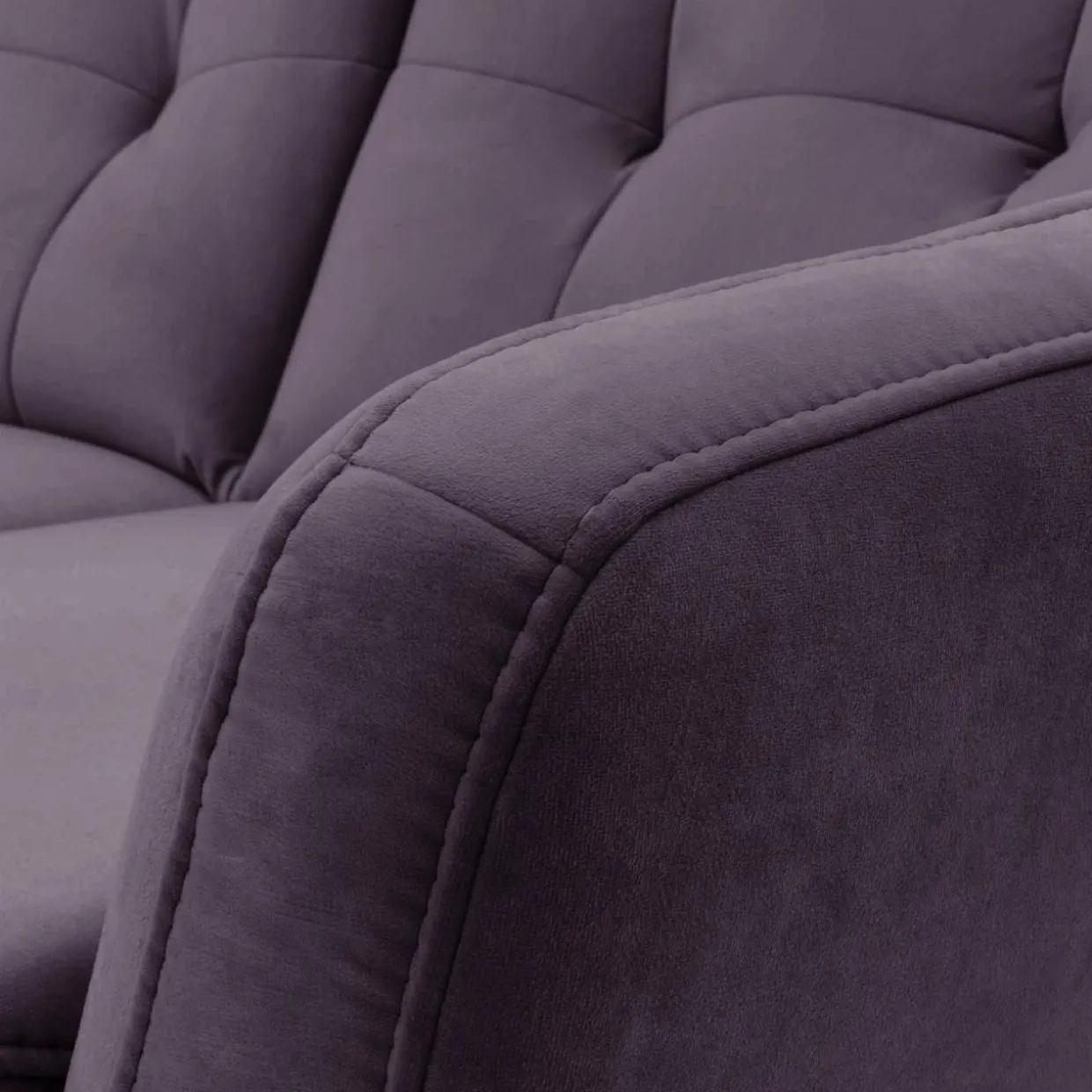 Sofa fioletowa SCANDI 137 cm