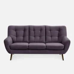Sofa fioletowa SCANDI 187 cm
