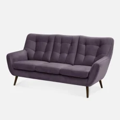 Sofa fioletowa SCANDI 187 cm