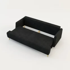 Sofa na złotych nogach rozkładana LAUREN