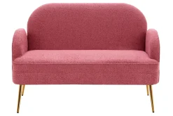 Sofa 2-osobowa ciemnoróżowa MIDNI