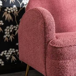 Sofa 2-osobowa ciemnoróżowa MIDNI