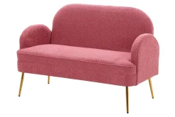 Sofa 2-osobowa ciemnoróżowa MIDNI