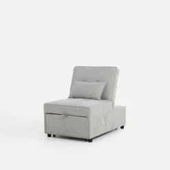 Sofa 1-osobowa rozkładana szara WINSLO