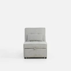 Sofa 1-osobowa rozkładana szara WINSLO