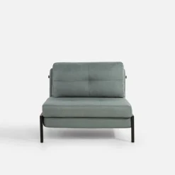 Sofa 1-osobowa rozkładana szarozielona PARKA