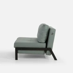 Sofa 1-osobowa rozkładana szarozielona PARKA