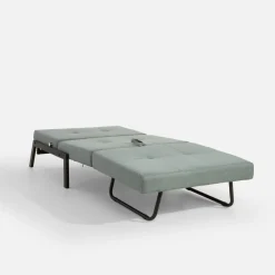 Sofa 1-osobowa rozkładana szarozielona PARKA