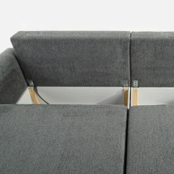 Sofa 3-osobowa szaroniebieska MEVI