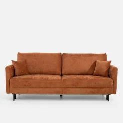 Sofa rozkładana ceglasta CAVA
