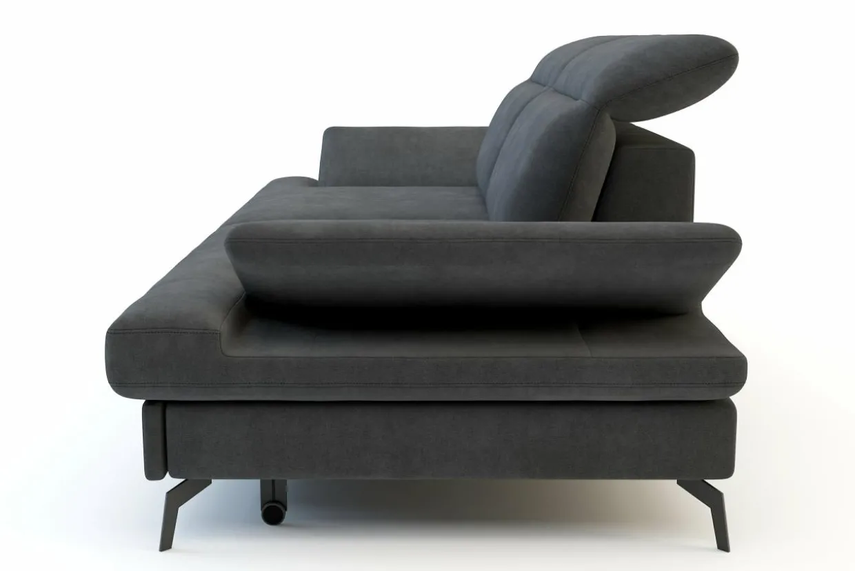 Sofa rozkładana 3-osobowa FIJI grafitowa