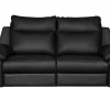 Sofa skórzana 2-osobowa czarna PERLE
