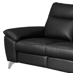 Sofa skórzana 2-osobowa czarna PERLE