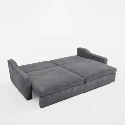 Sofa sztruksowa rozkładana podwójnie EVORA