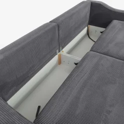 Sofa sztruksowa rozkładana podwójnie EVORA