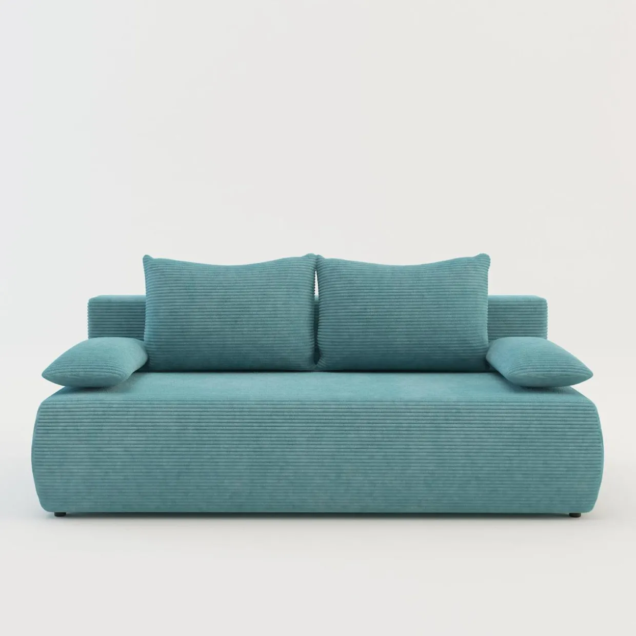 Sofa sztruksowa turkusowa LIBIA