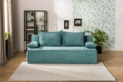 Sofa sztruksowa turkusowa LIBIA