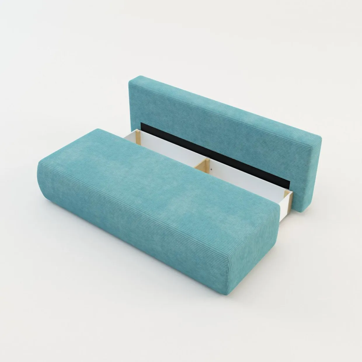 Sofa sztruksowa turkusowa LIBIA