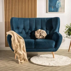 Sofa uszak 2-osobowa ciemnoniebieska KELSO