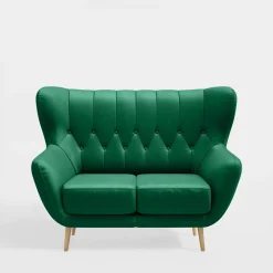 Sofa uszak 2-osobowa zielona KELSO