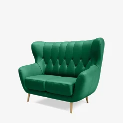Sofa uszak 2-osobowa zielona KELSO