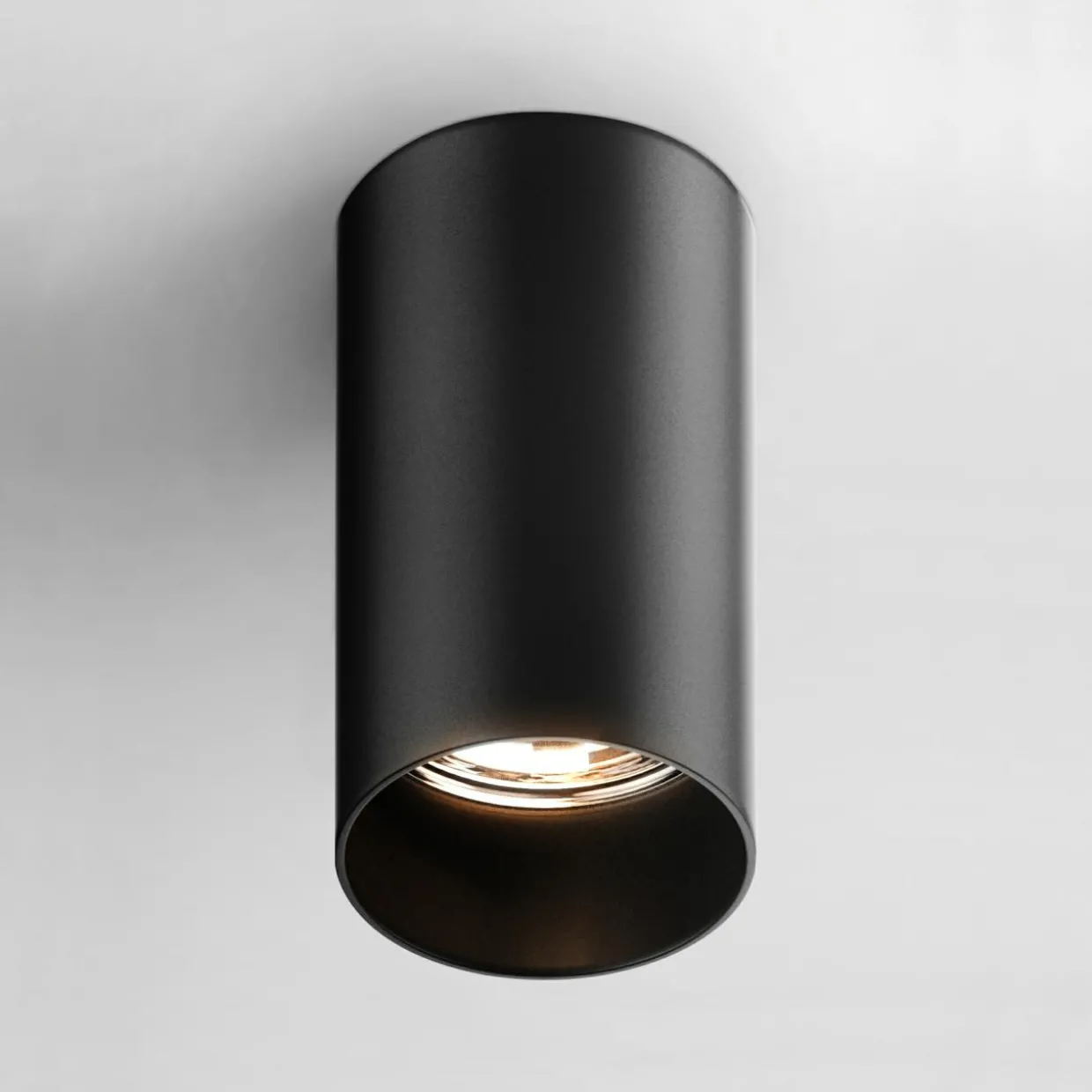 Spot natynkowy czarny TUBA SL 1