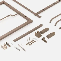 Stelaż do cargo podblatowego, do szafki 60 cm, front uchylny, champagne gold