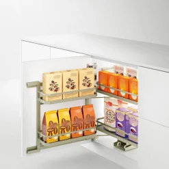 Stelaż do cargo podblatowego, do szafki 60 cm, front uchylny, champagne gold