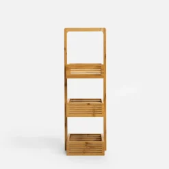 Stojak łazienkowy bambusowy 3-poziomowy 23x19x70 cm