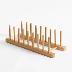 Stojak na talerze bambusowy 33x12x10,3 cm