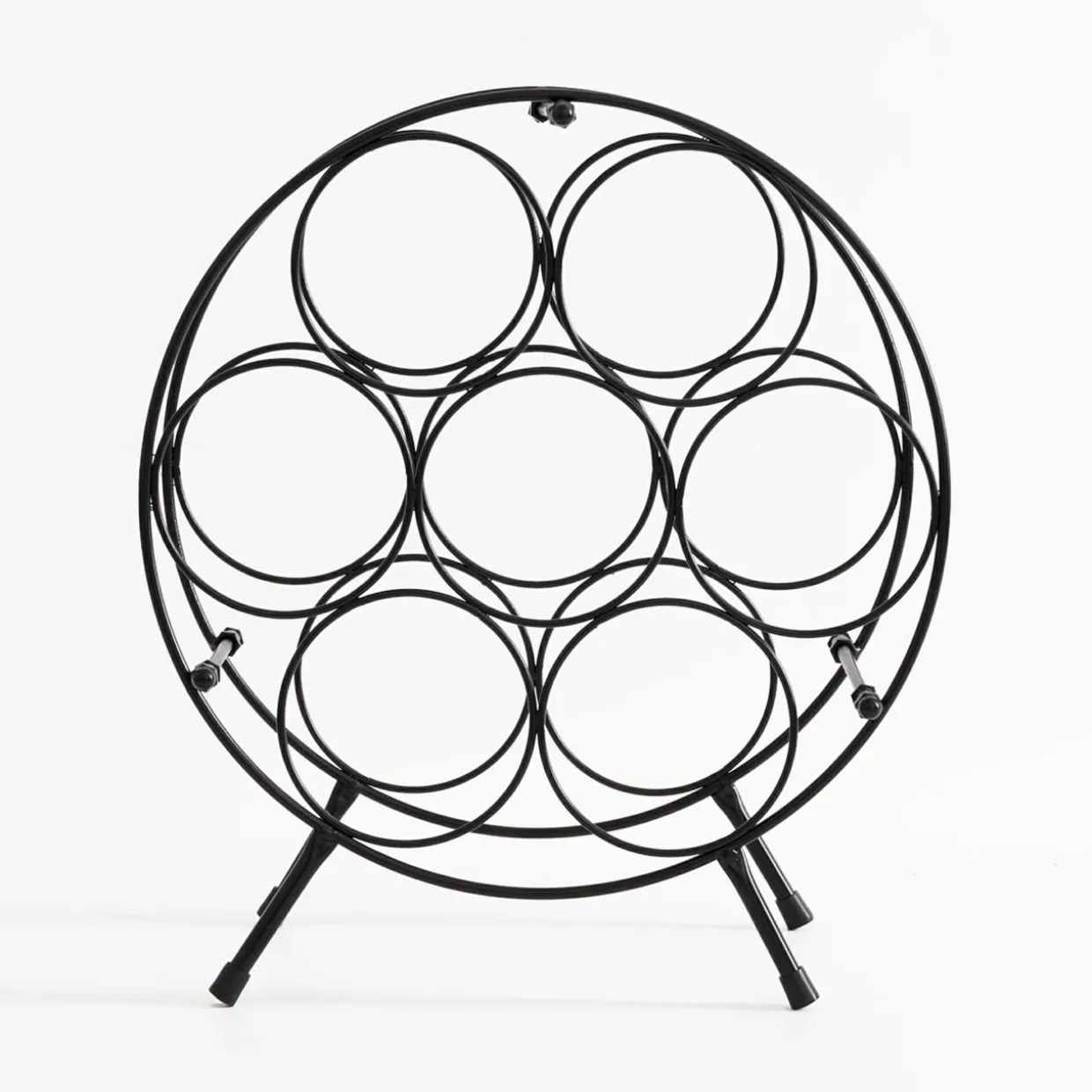 Stojak na wino metalowy, na 7 butelek