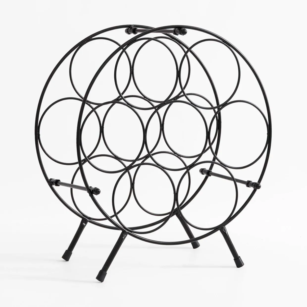 Stojak na wino metalowy, na 7 butelek