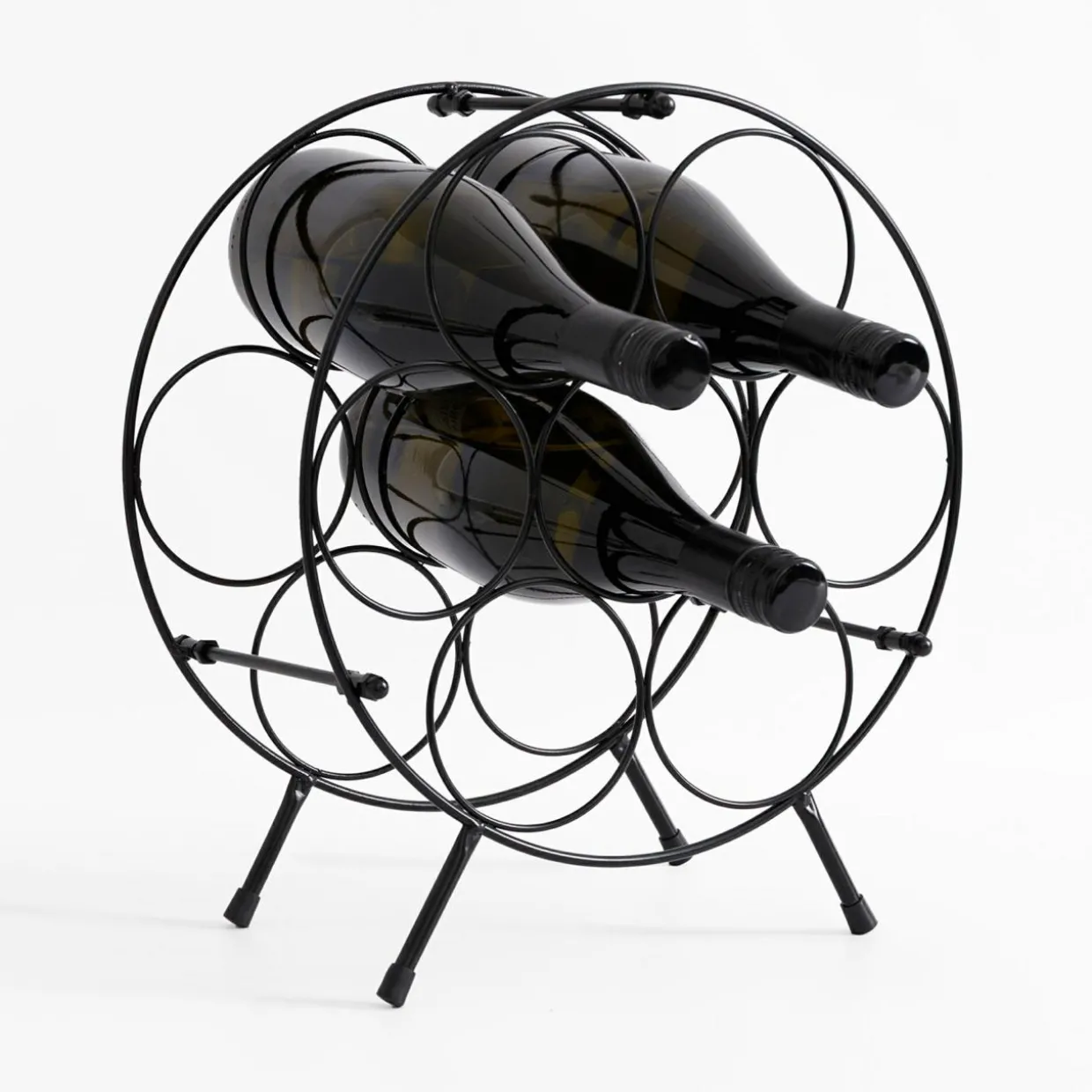 Stojak na wino metalowy, na 7 butelek