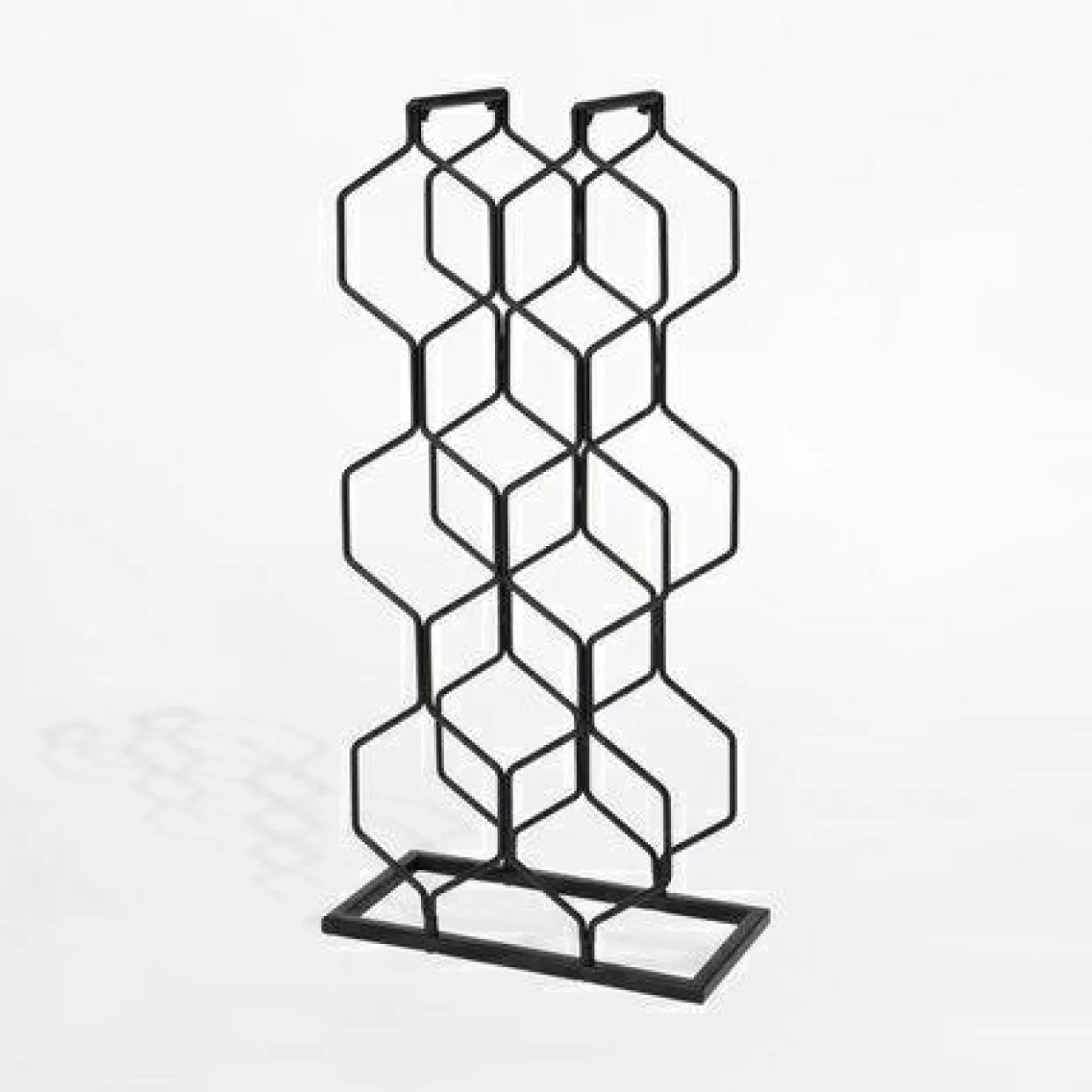 Stojak na wino metalowy złoty