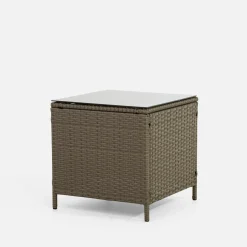 Stolik do ogrodu kwadratowy SKOTI brązowy