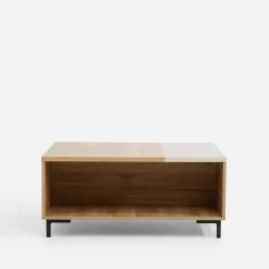 Stolik kawowy kwadratowy z 2 półkami