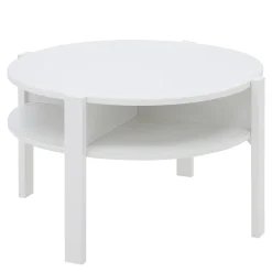 Stolik kawowy okrągły TOBAGO BIAŁY