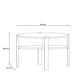Stolik kawowy okrągły TOBAGO BETON