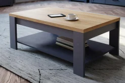 Stolik kawowy z półką granatowy