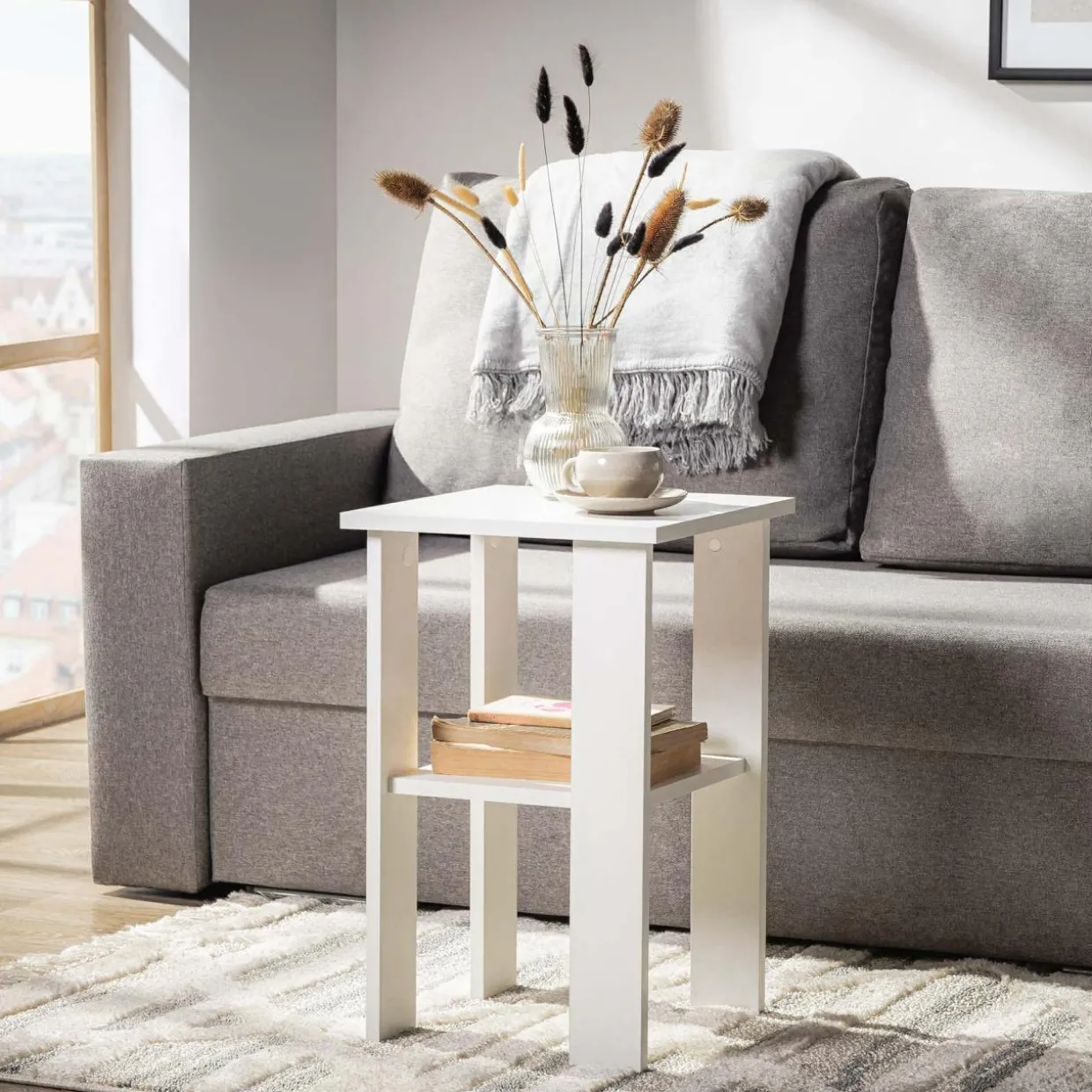 Stolik kawowy z półką TIPO