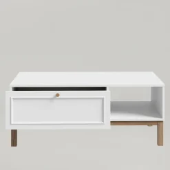 Stolik kawowy z szufladą szary