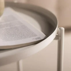 Stolik metalowy biały SALAR