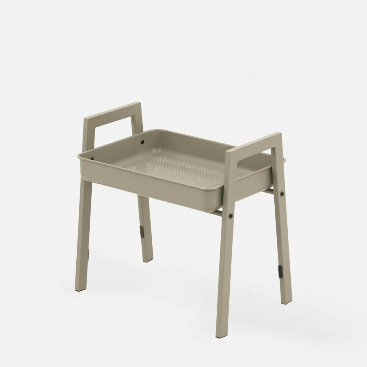 Stolik metalowy ciemnobeżowy HOCTANS